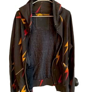 Aviator Nation Lightning Bolt Zip Hoodie Sz M